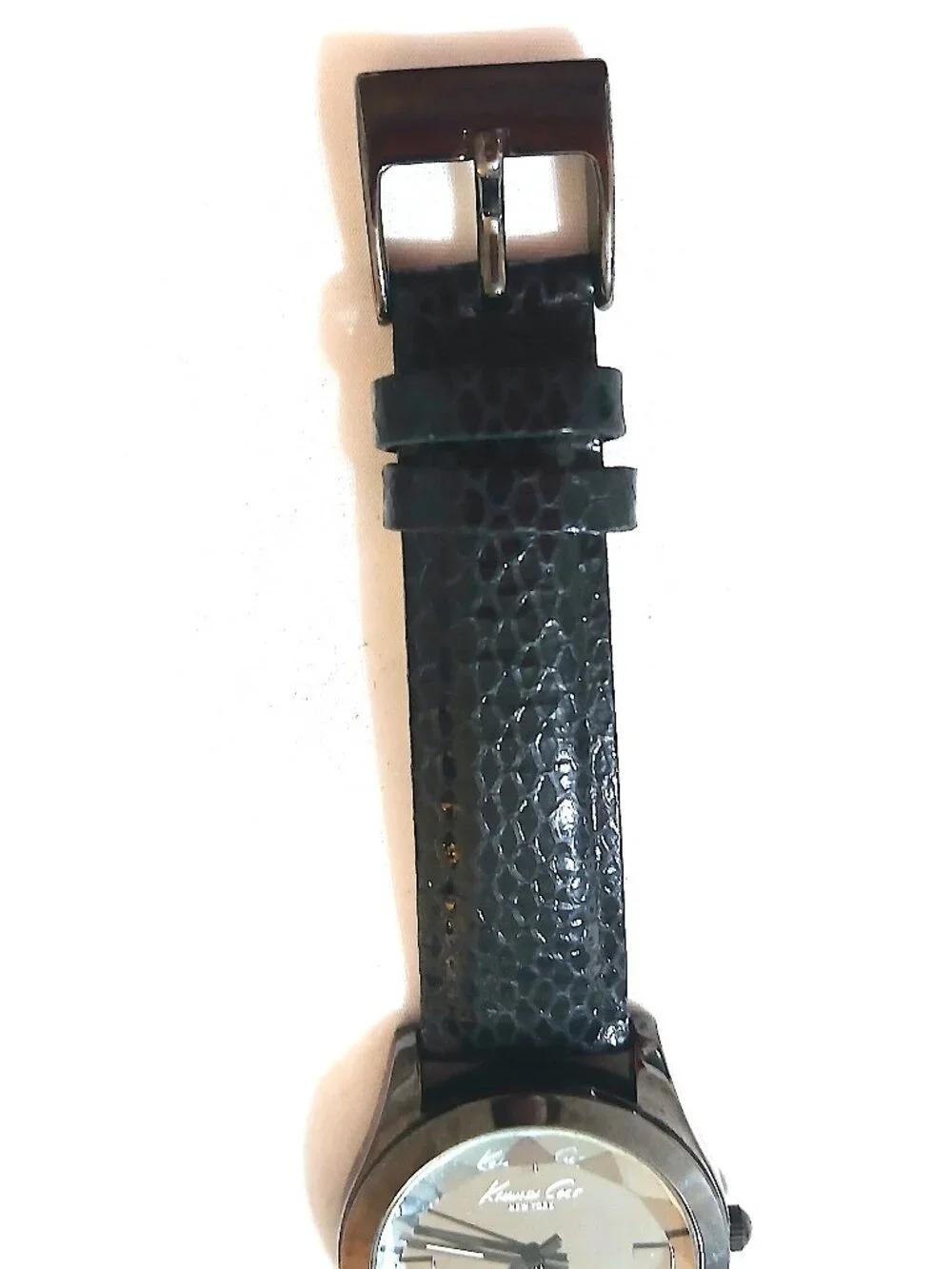 Kenneth Cole New York KC2669 Watch Faceted Crystal Black Leather A126-11